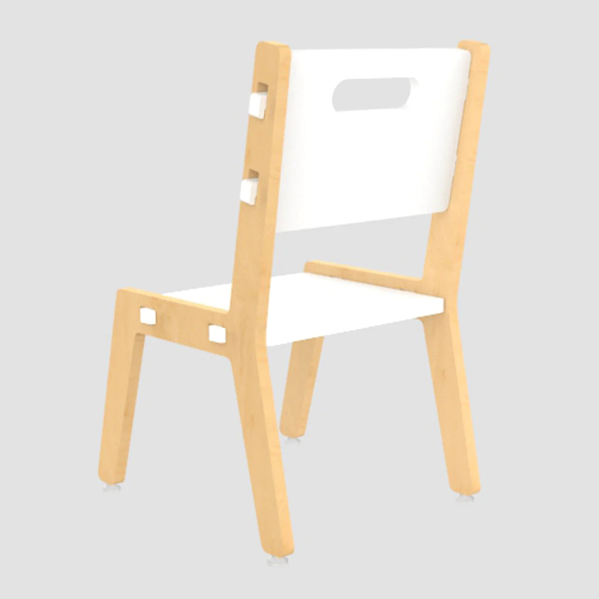 Buy Grey Guava Wooden Chair - White - Back View - SkilloToys.com