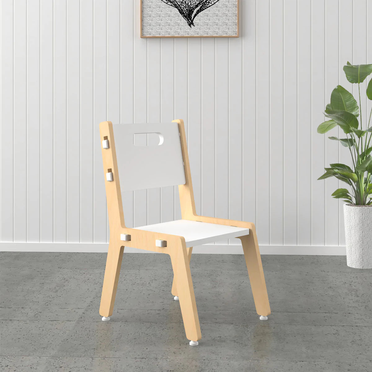 Buy Grey Guava Wooden Chair - White - Learning Furniture - SkilloToys.com