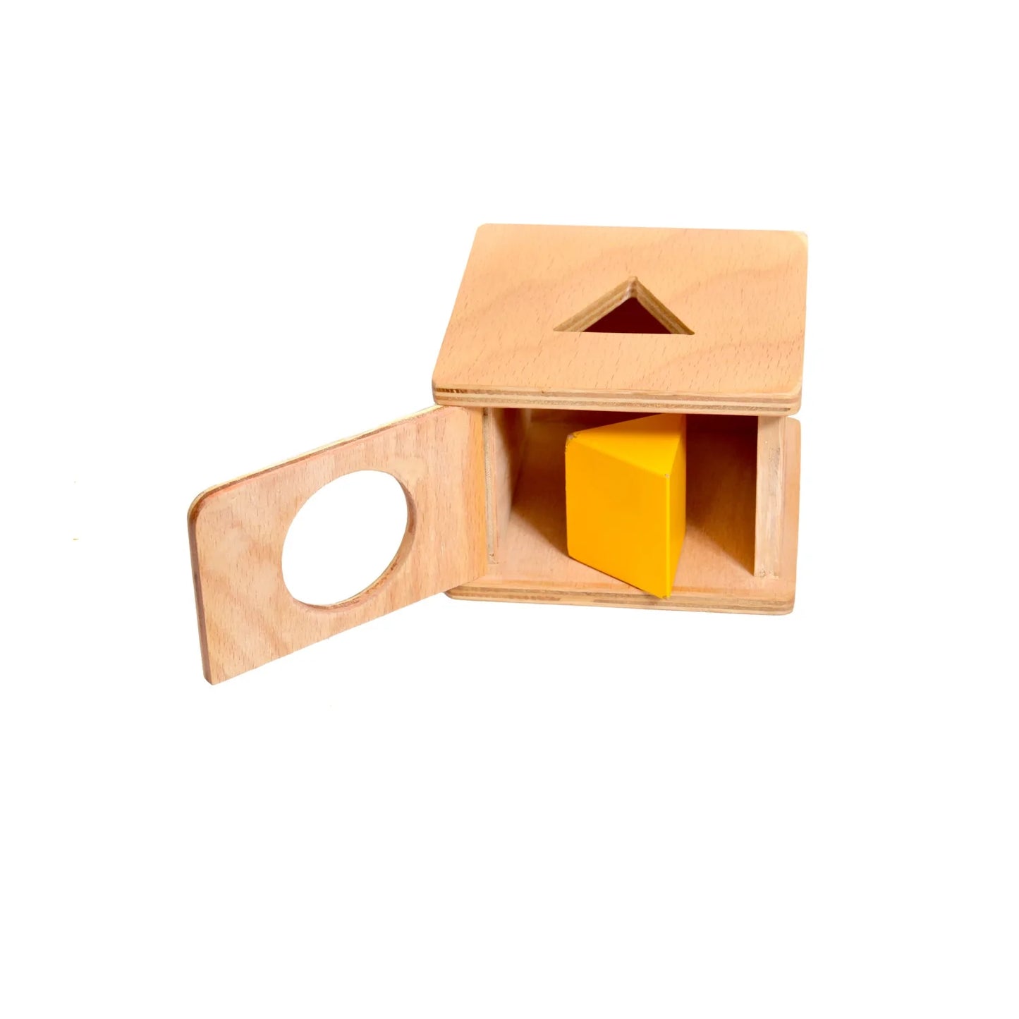 Montessori Imbucare Box Triangle Hole Wooden Toy
