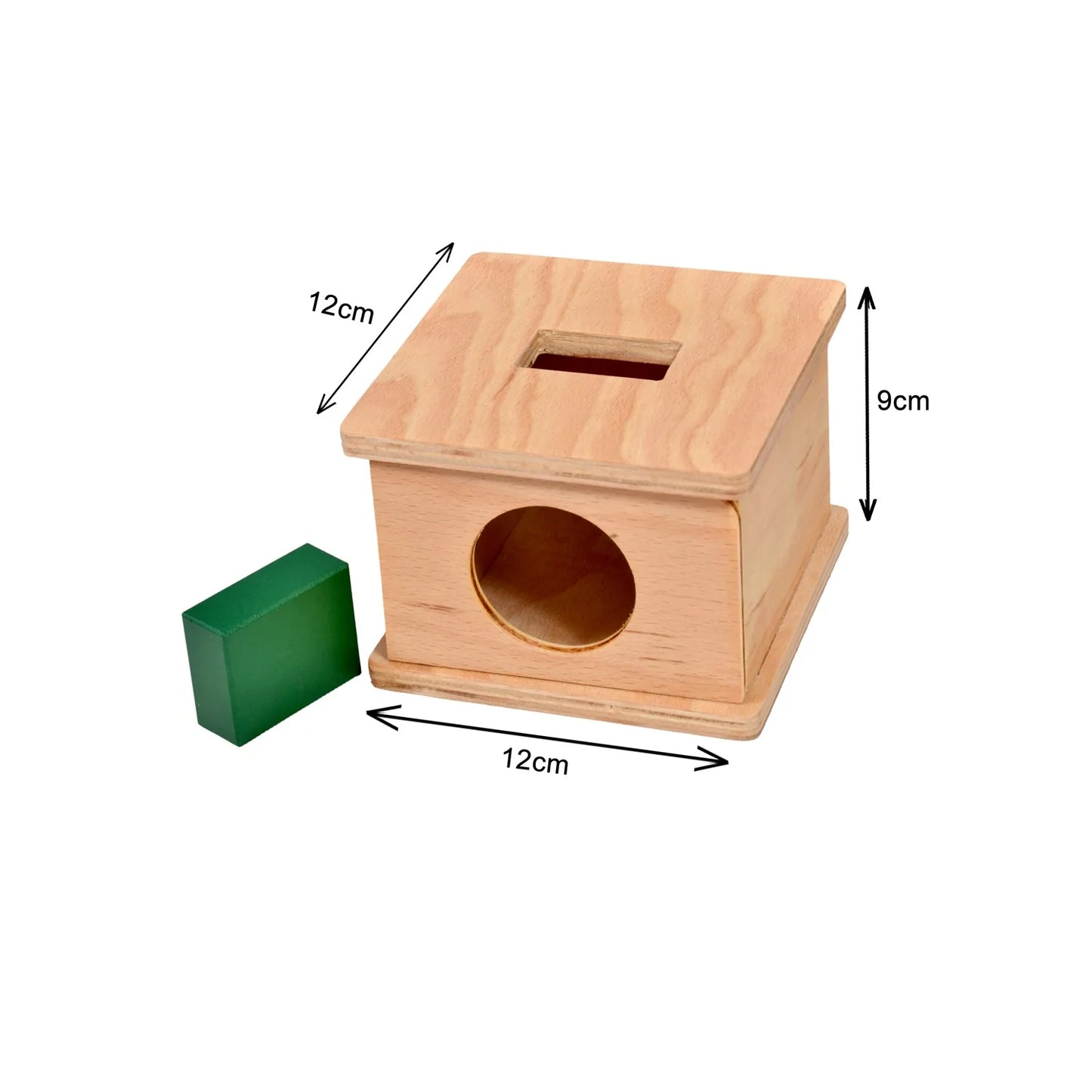 Montessori Imbucare Box With Rectangular Hole Wooden Toy