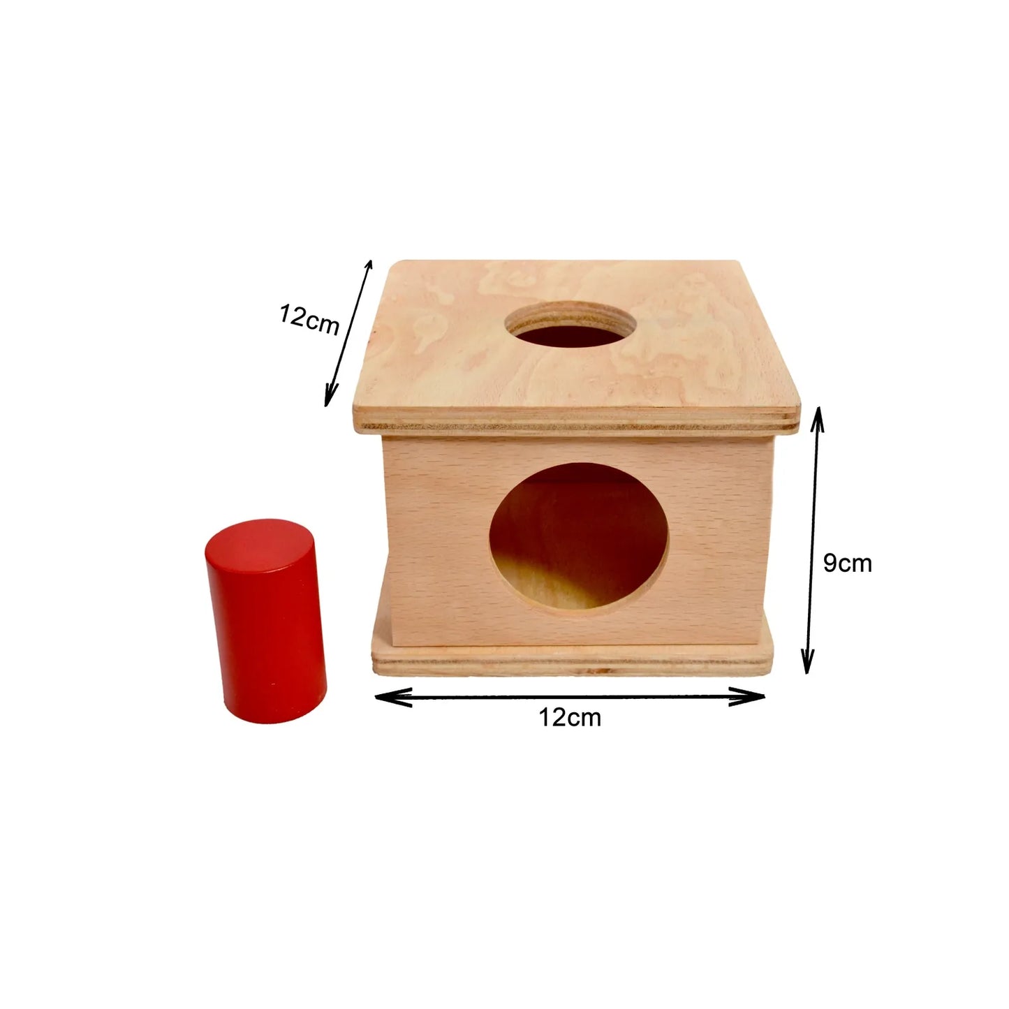 Montessori Imbucare Box with Large Cylinder Wooden Toy