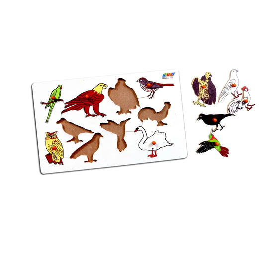 Montessori Insert Board Learning Board - Birds