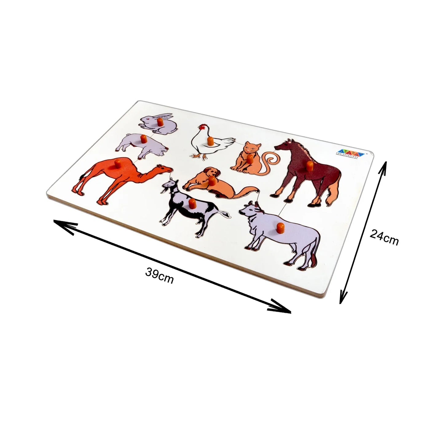 Montessori Insert Board Pet Learning Board - Domestic Pet Animals