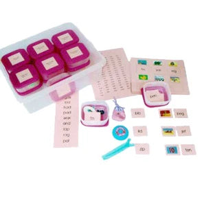 Montessori Reading Learning Kit 1 - Complete Pink Set
