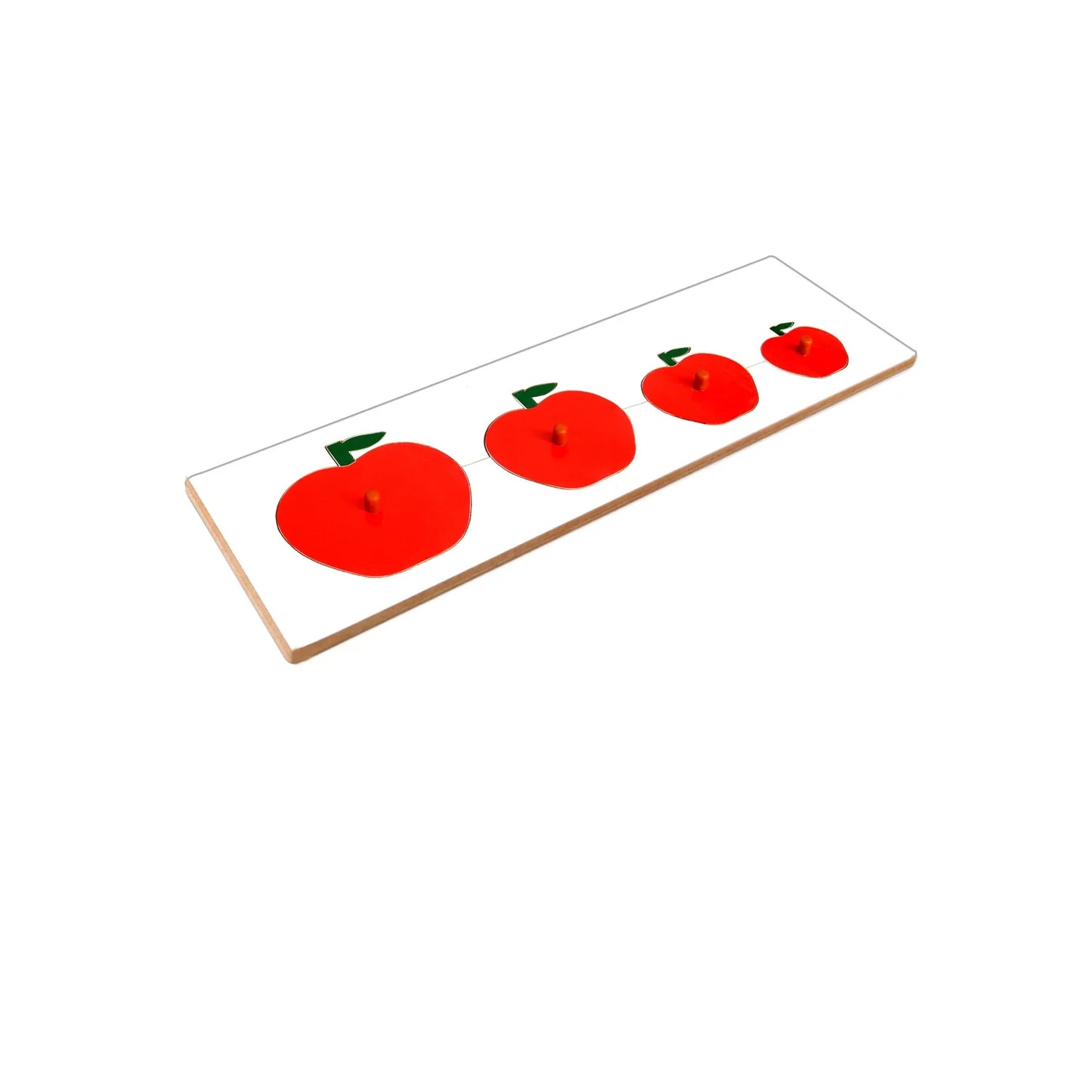 Montessori Size Variation Inset Learning Board - Apple