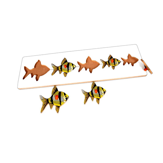 Montessori Size Variation Inset Learning Board - Fish