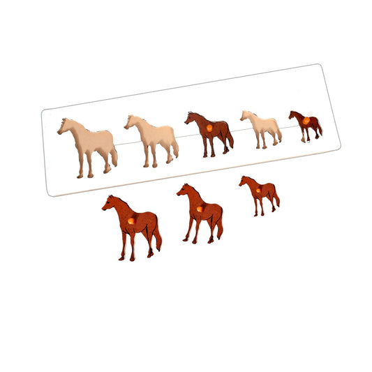 Montessori Size Variation Inset Learning Board - Horse