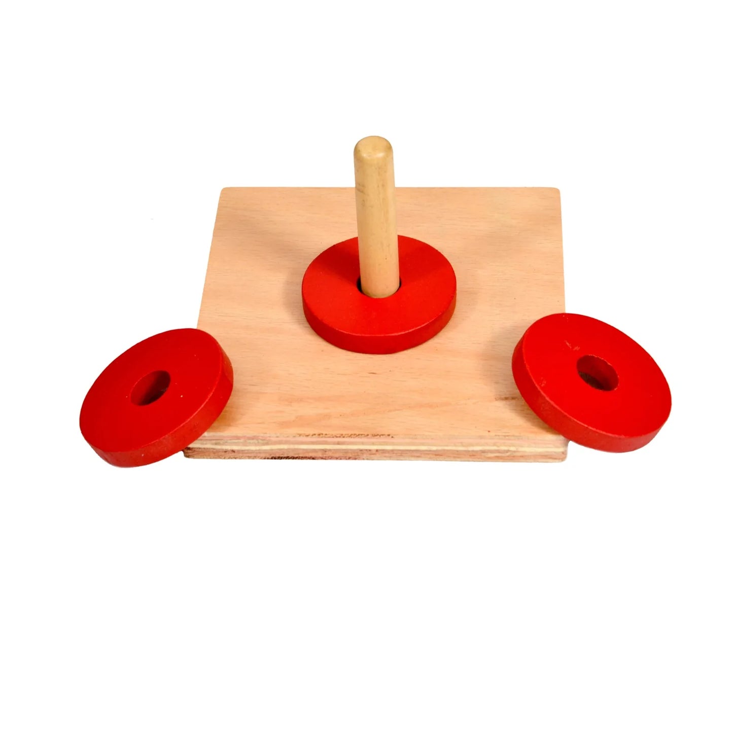 Montessori Toddler Discs on Vertical dowel Stacker Toy