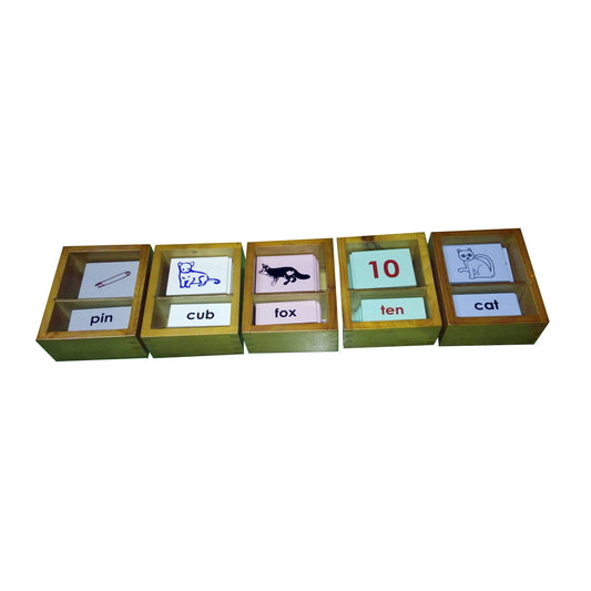 Montessori Vowel Print Learning Box