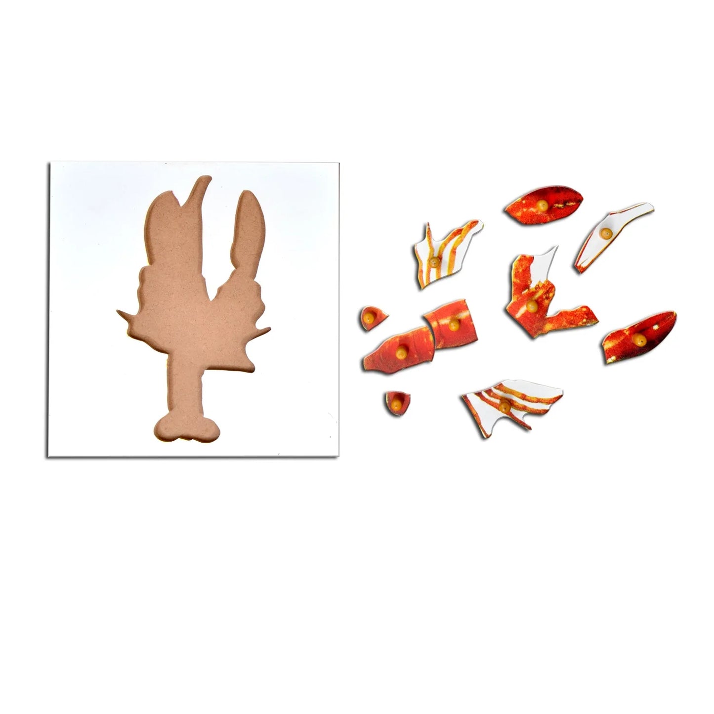 Montessori Wooden Pegged Learning Board - Lobster