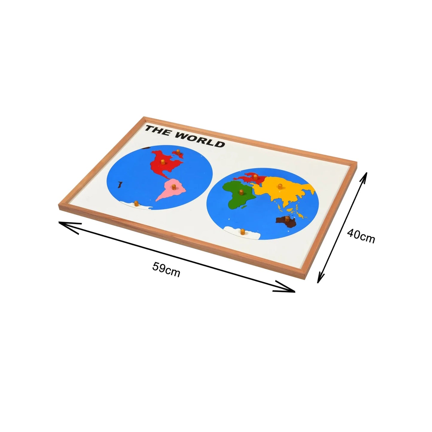 Montessori World Map Learning Board
