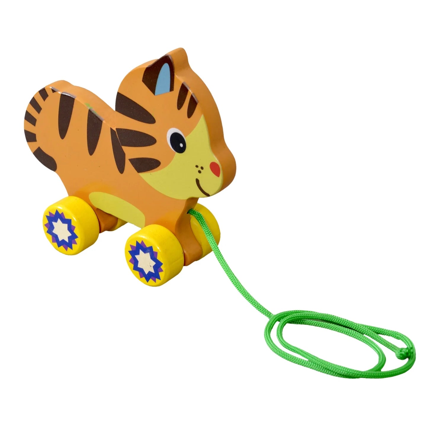 Pull Along Baby Tiger Wooden Toy