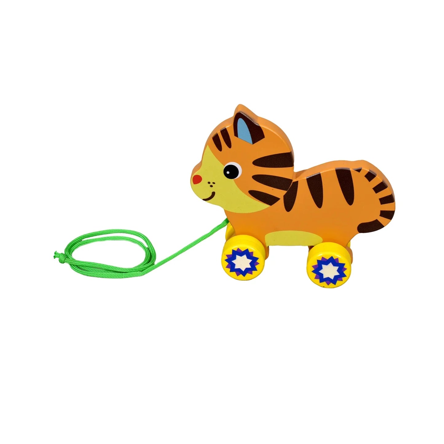 Pull Along Baby Tiger Wooden Toy