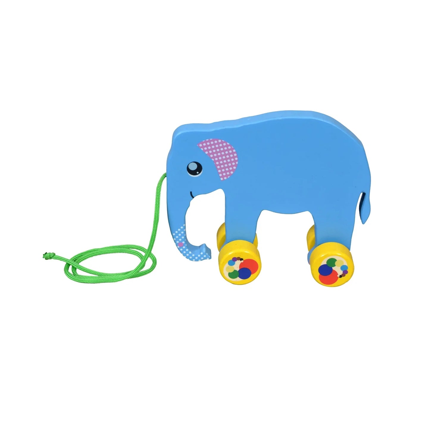Pull Along Elephant Wooden Toy