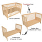 Buy Large Gold Cherry Wooden Crib - Natural - Different Types - SkilloToys.com