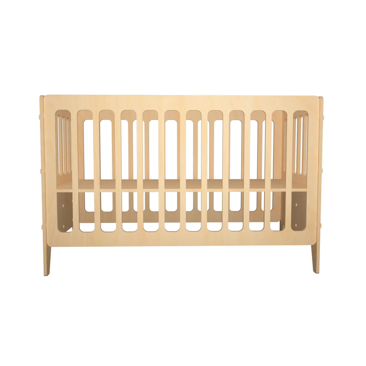 Buy Large Gold Cherry Wooden Crib - Natural - Front View - SkilloToys.com