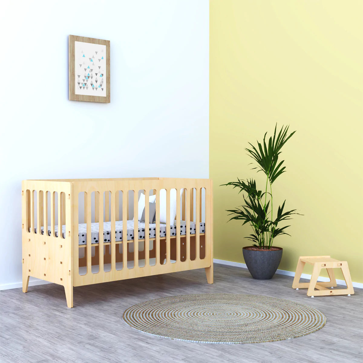 Buy Large Gold Cherry Wooden Crib - Natural - Strong Wood - SkilloToys.com