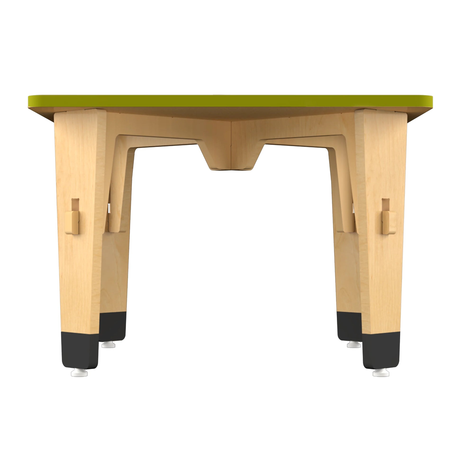 Buy Lime Fig Wooden Table - Green (15 Inches) - Side View - SkilloToys.com