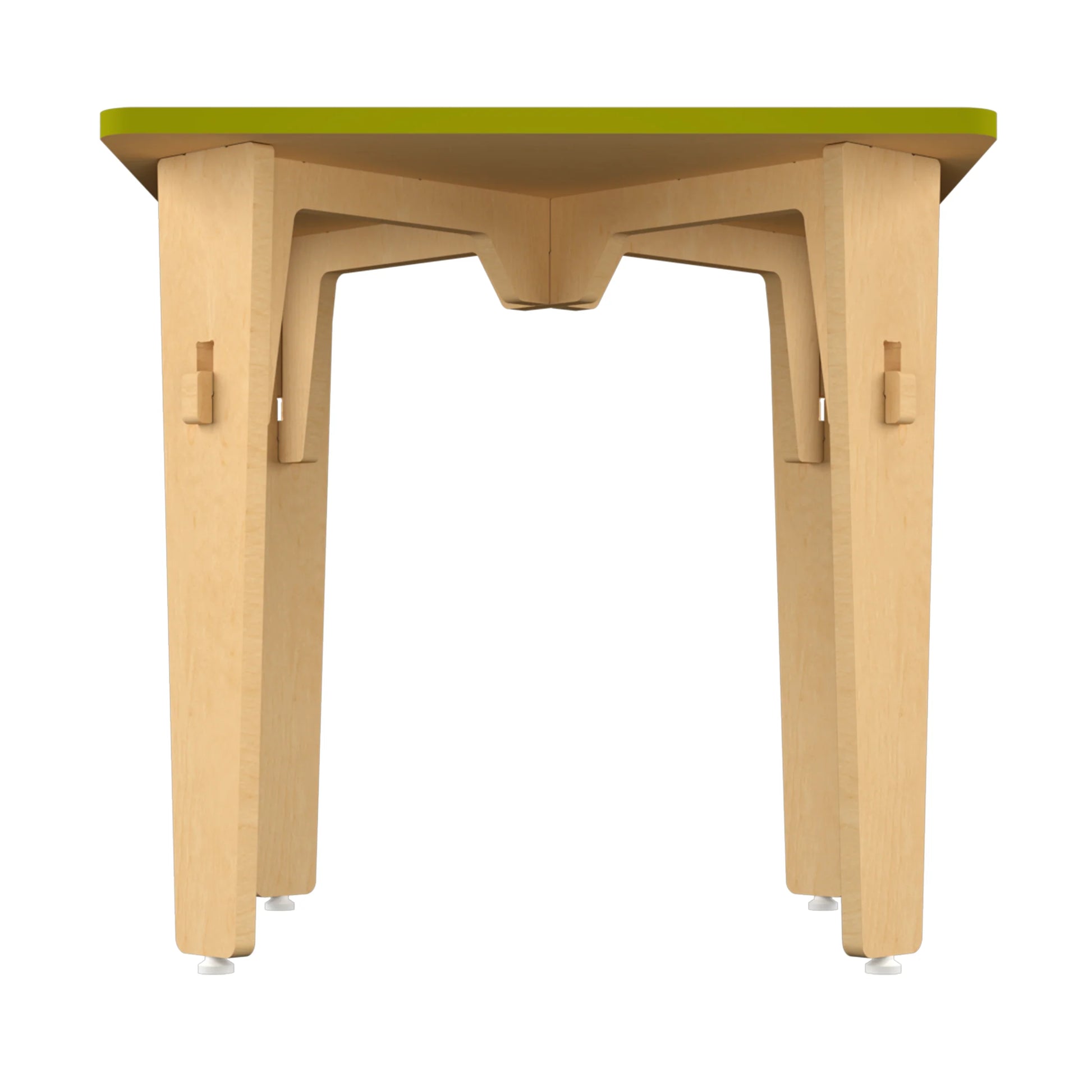 Buy Lime Fig Wooden Table - Green (21 Inches) - Side View - SkilloToys.com