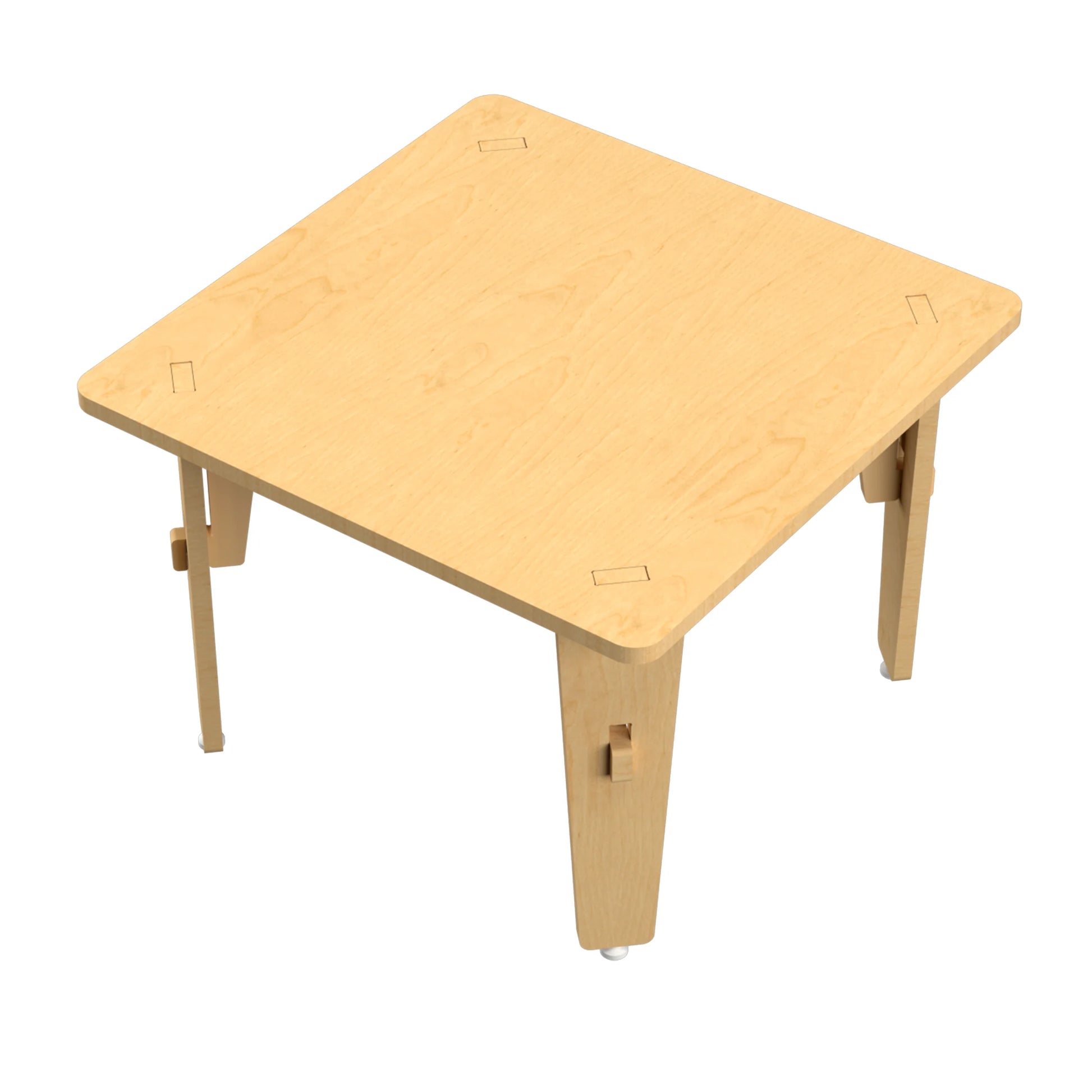 Buy Lime Fig Wooden Table - Natural (15 Inches) - Side View - SkilloToys.com