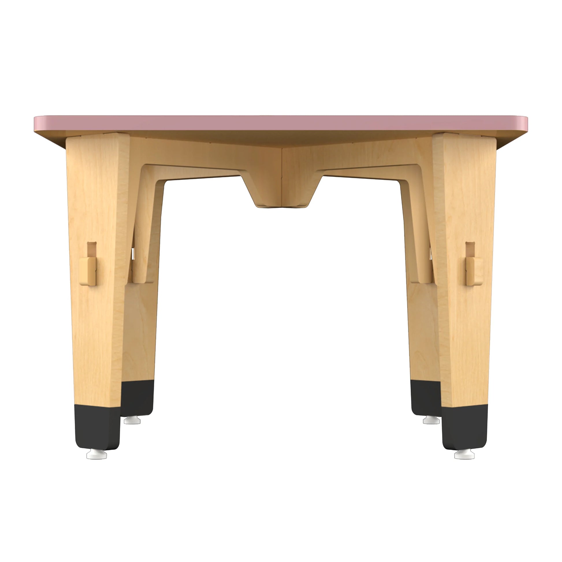 Buy Lime Fig Wooden Table - Pink (15 Inches) - Side View - SkilloToys.com