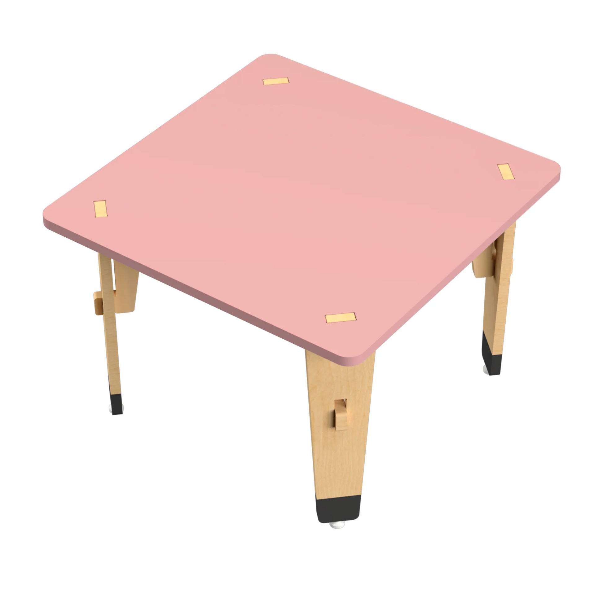 Buy Lime Fig Wooden Table - Pink (15 Inches) - Upper View - SkilloToys.com