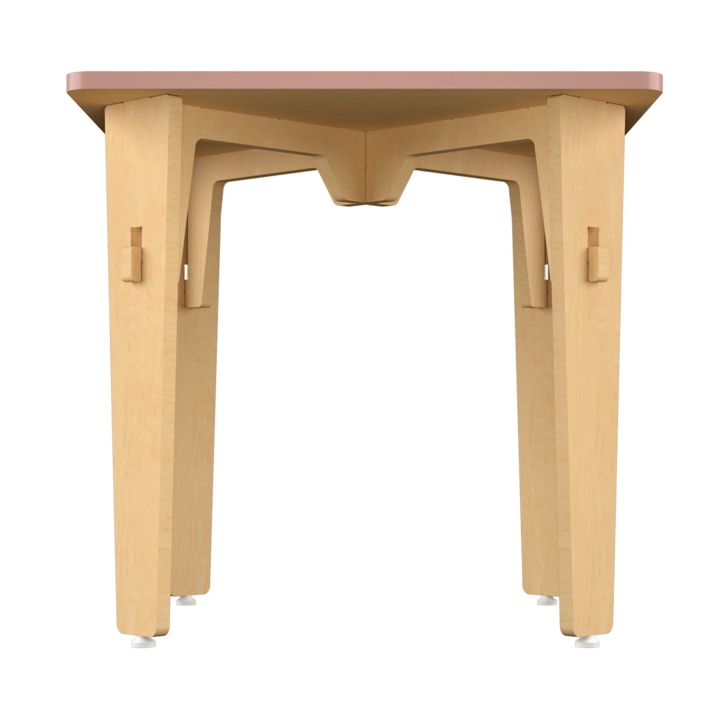 Buy Lime Fig Wooden Table - Pink (21 Inches) - Side View - SkilloToys.com