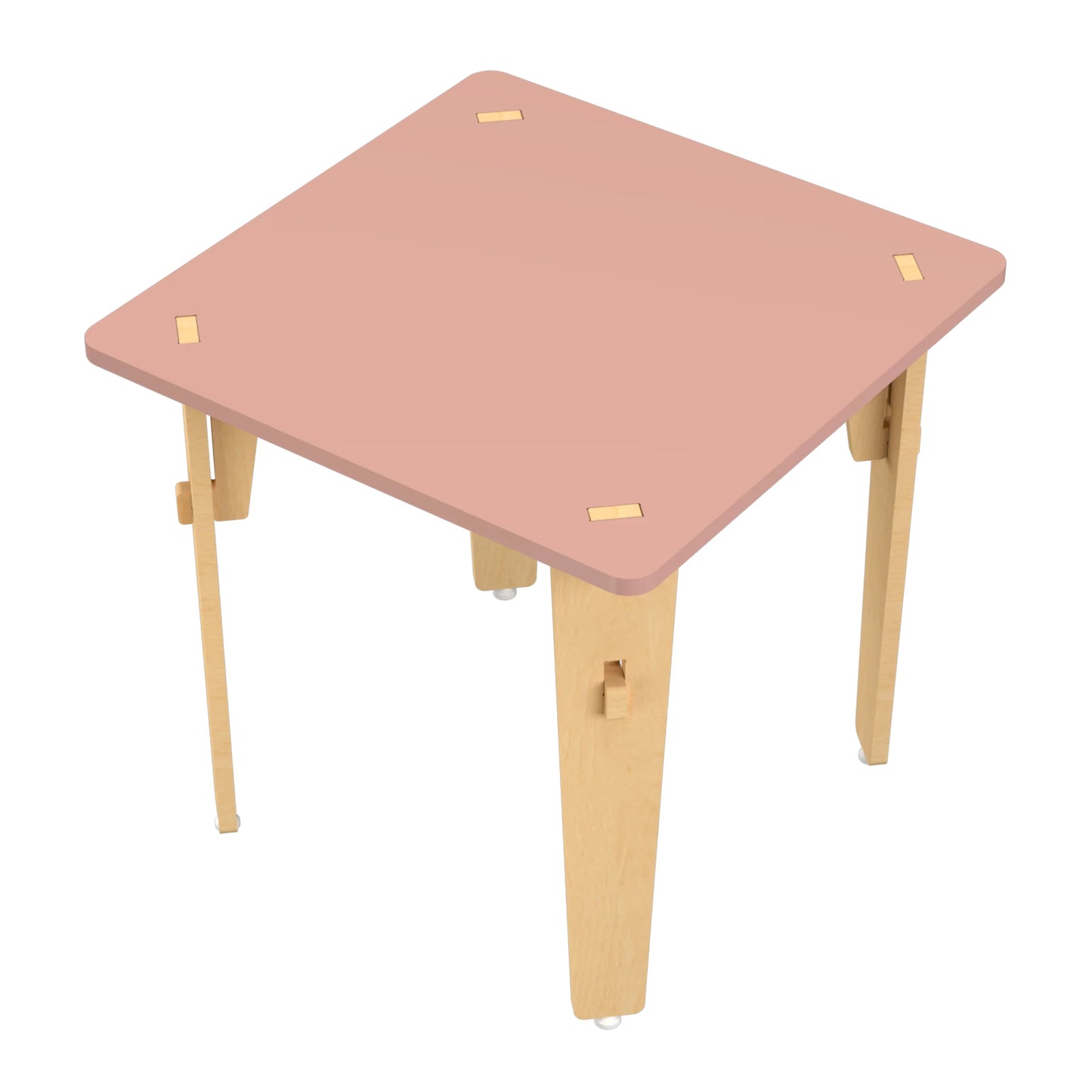 Buy Lime Fig Wooden Table - Pink (21 Inches) - Upper View - SkilloToys.com