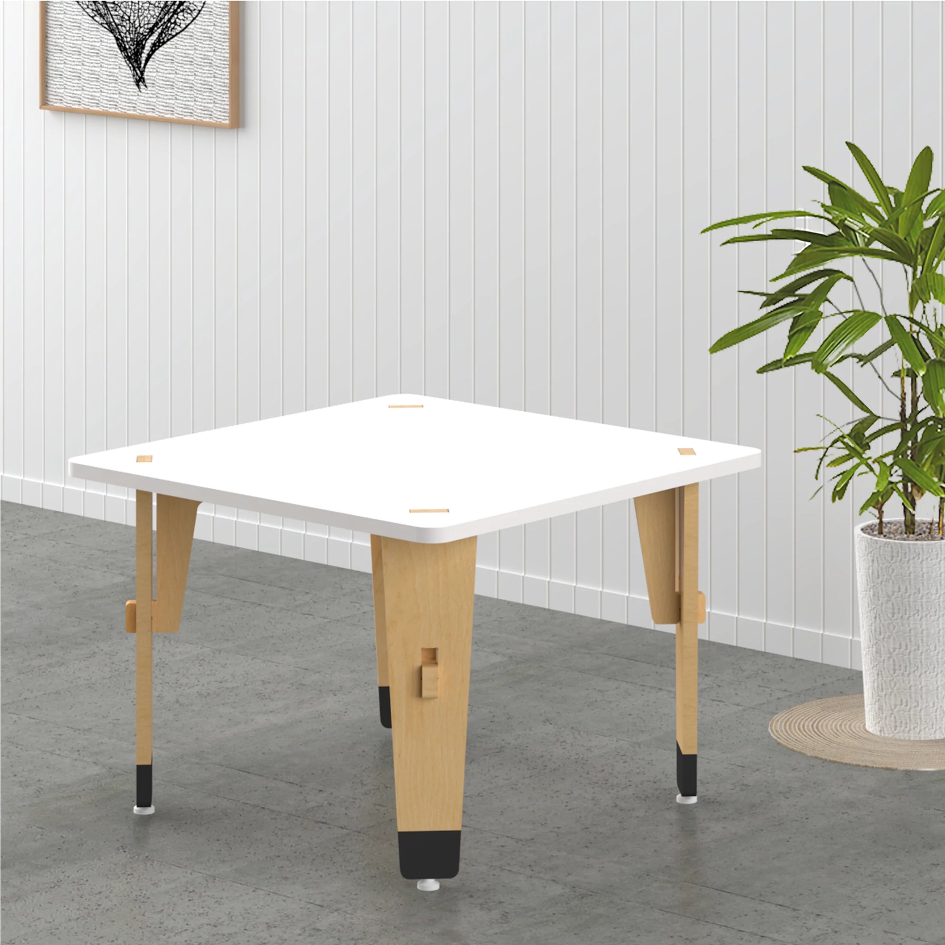 Buy Lime Fig Wooden Table - White (15 Inches) - Learning Furniture - SkilloToys.com