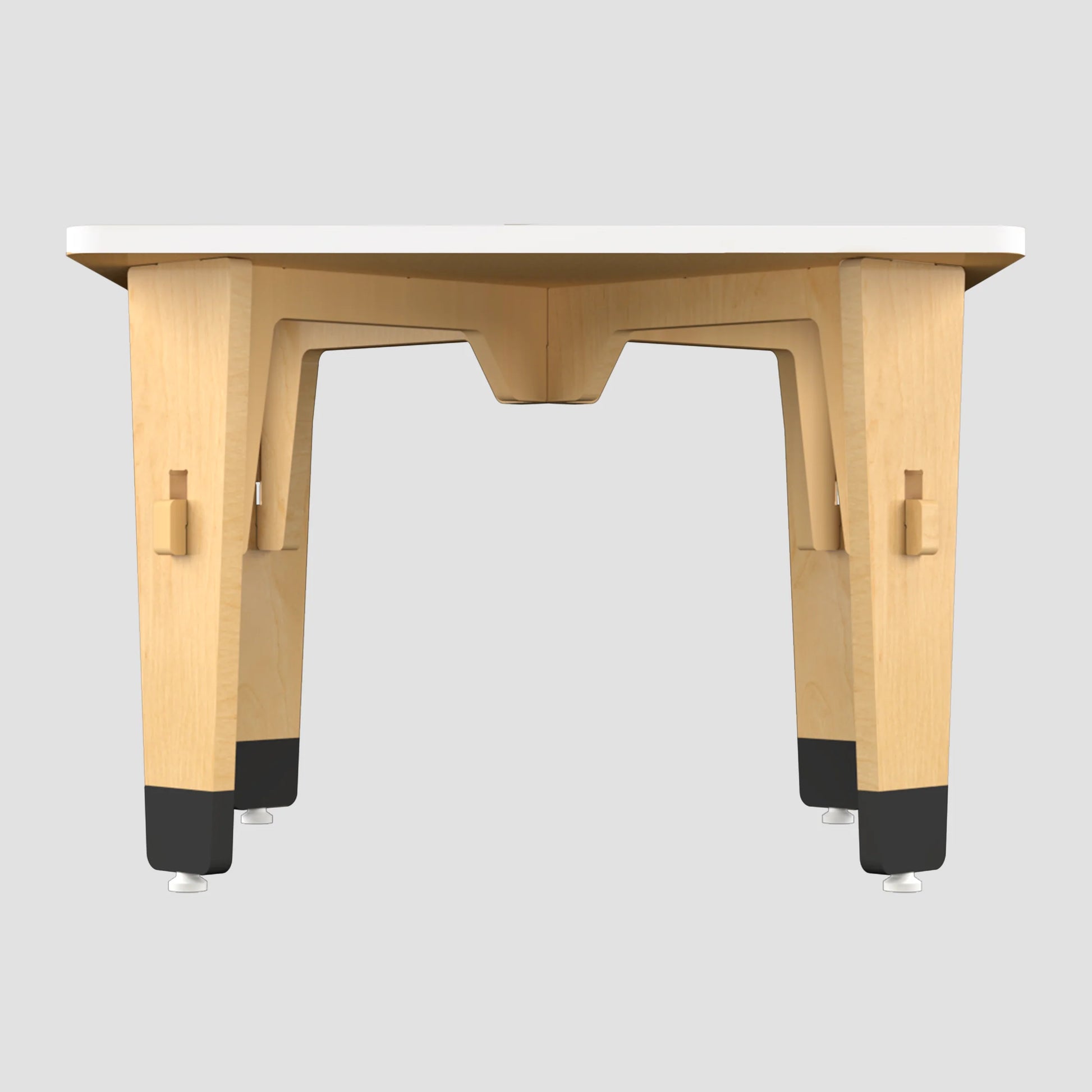 Buy Lime Fig Wooden Table - White (15 Inches) - Side View - SkilloToys.com