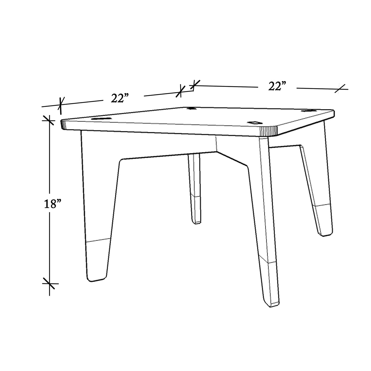Buy Lime Fig Wooden Table  - White (18 Inches) - Dimensions - SkilloToys.com