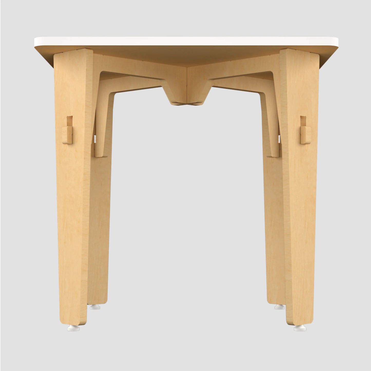 Buy Lime Fig Wooden Table - White (21 Inches) - Side View - SkilloToys.com