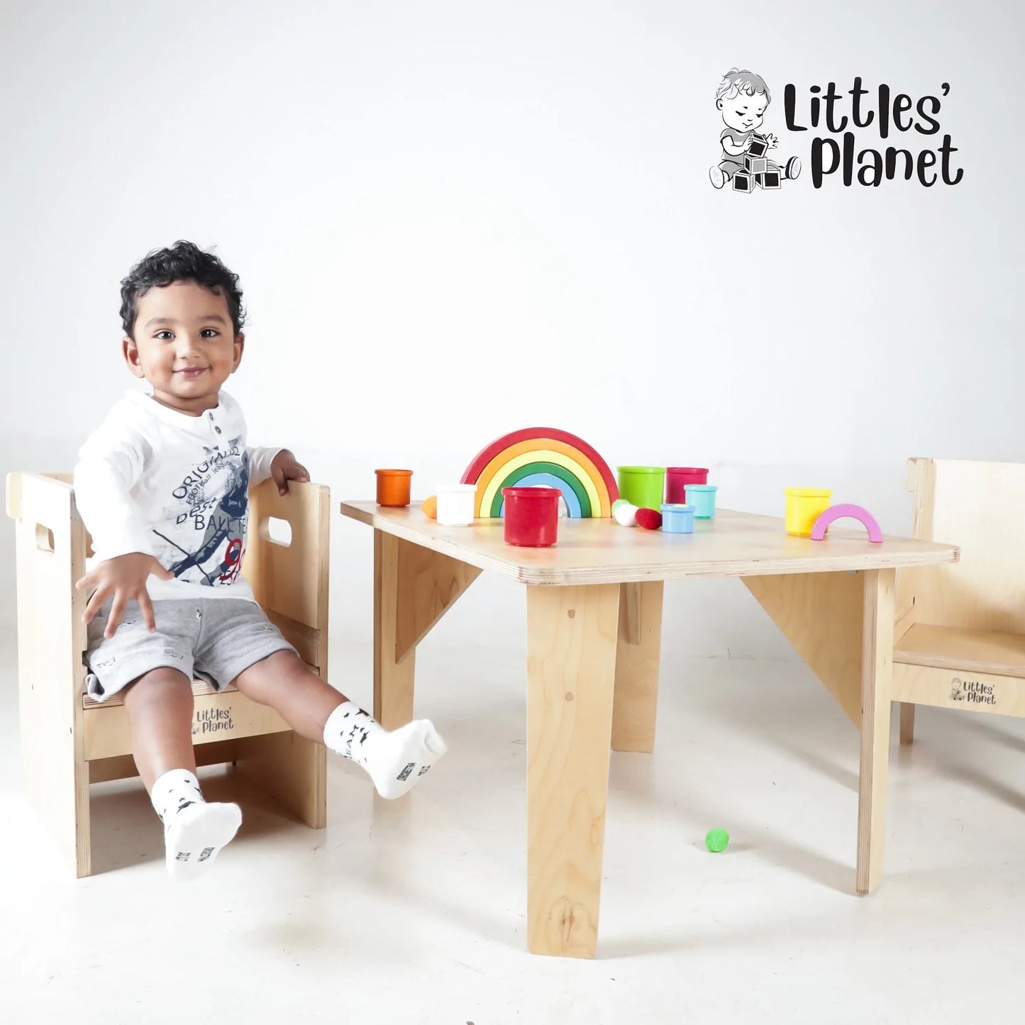 Buy Littles' Planet Montessori Wooden Block Chair - Child Play - SkilloToys.com
