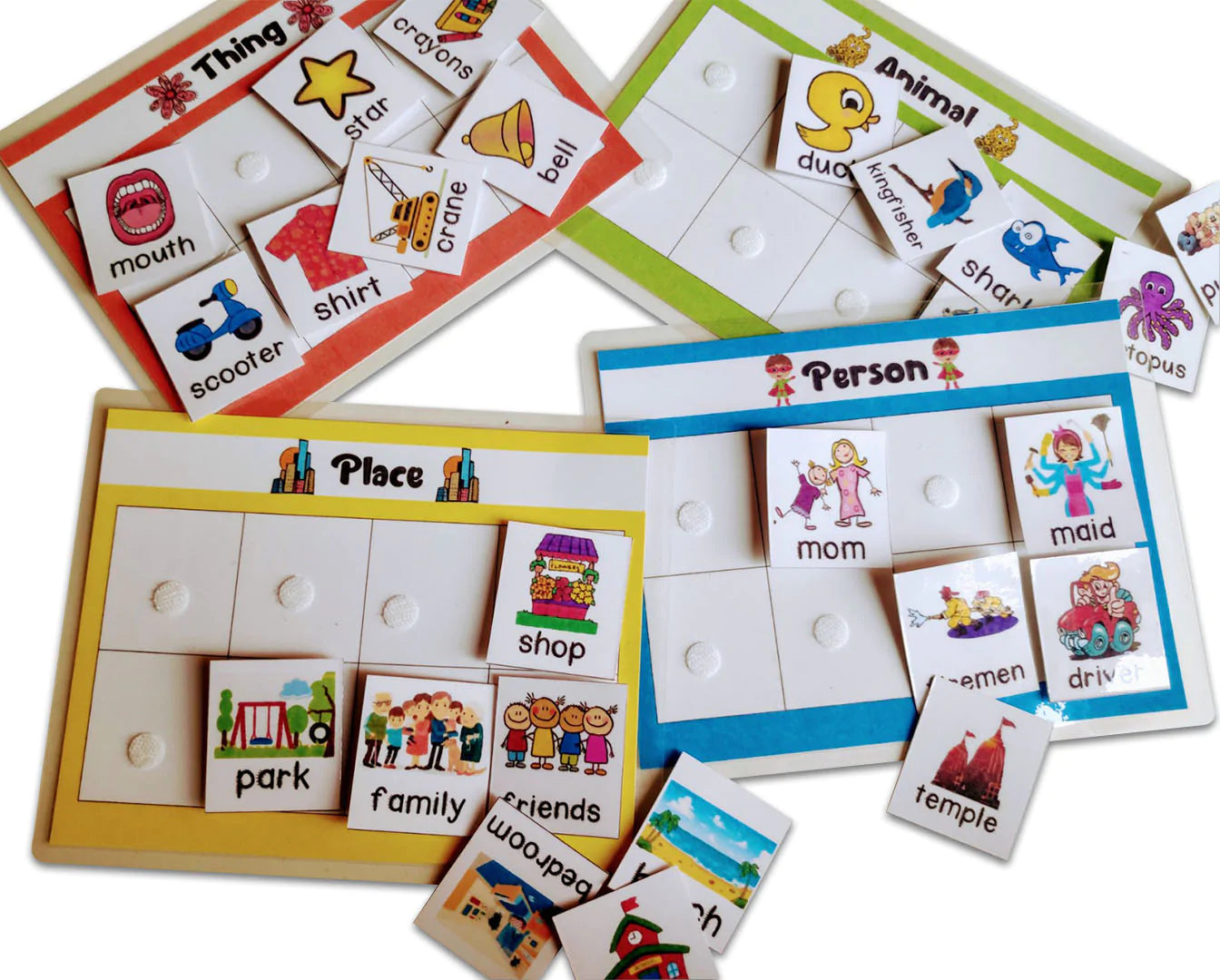 Buy Noun - Person, Place, Animal and Things Sorting Learning Activity - SkilloToys.com