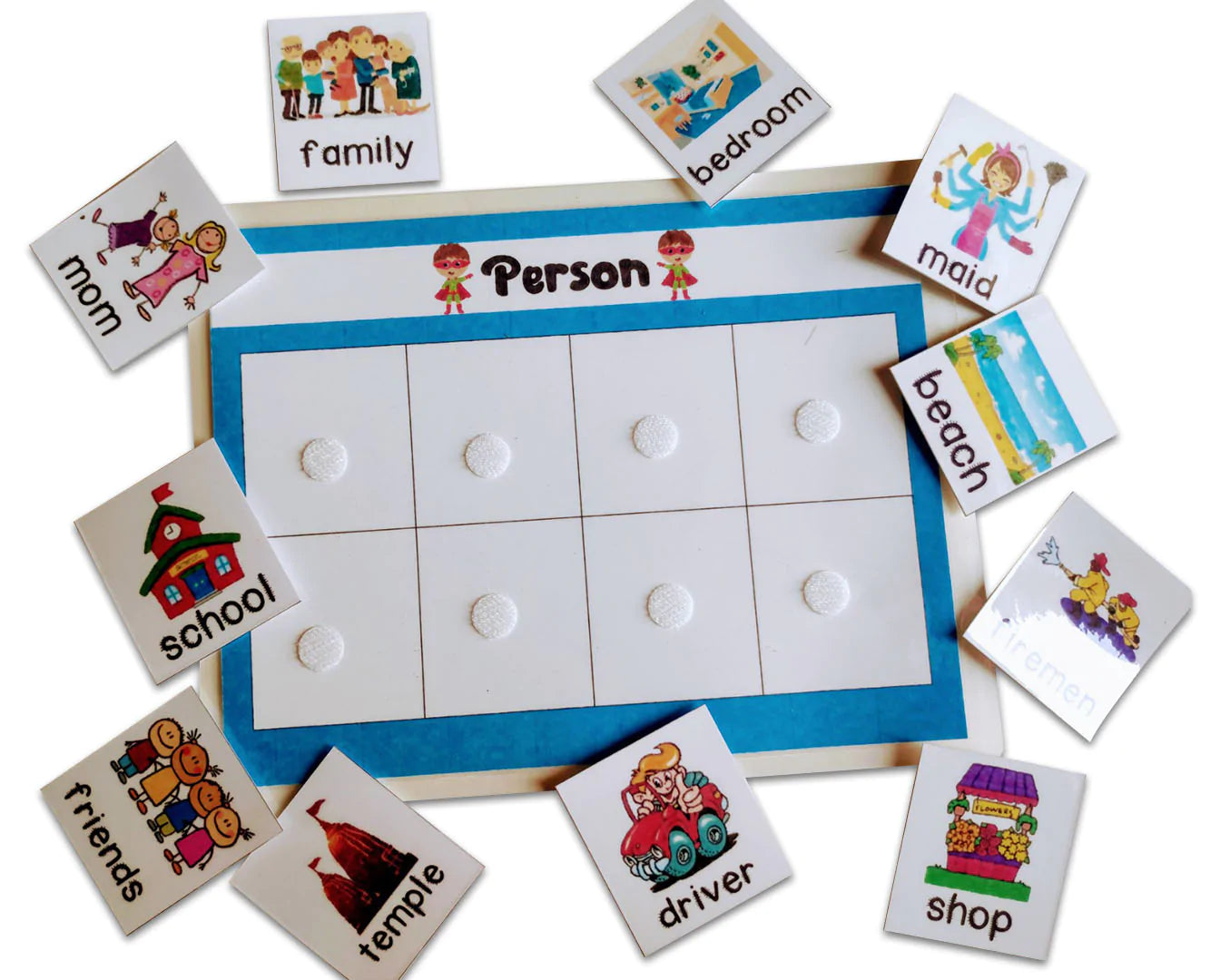 Noun - Person, Place, Animal and Things Sorting Learning Activity Game