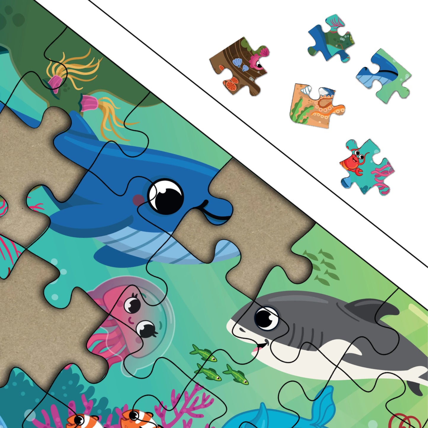 Buy Ocean Animal Jigsaw Wooden Puzzle - SkilloToys.com