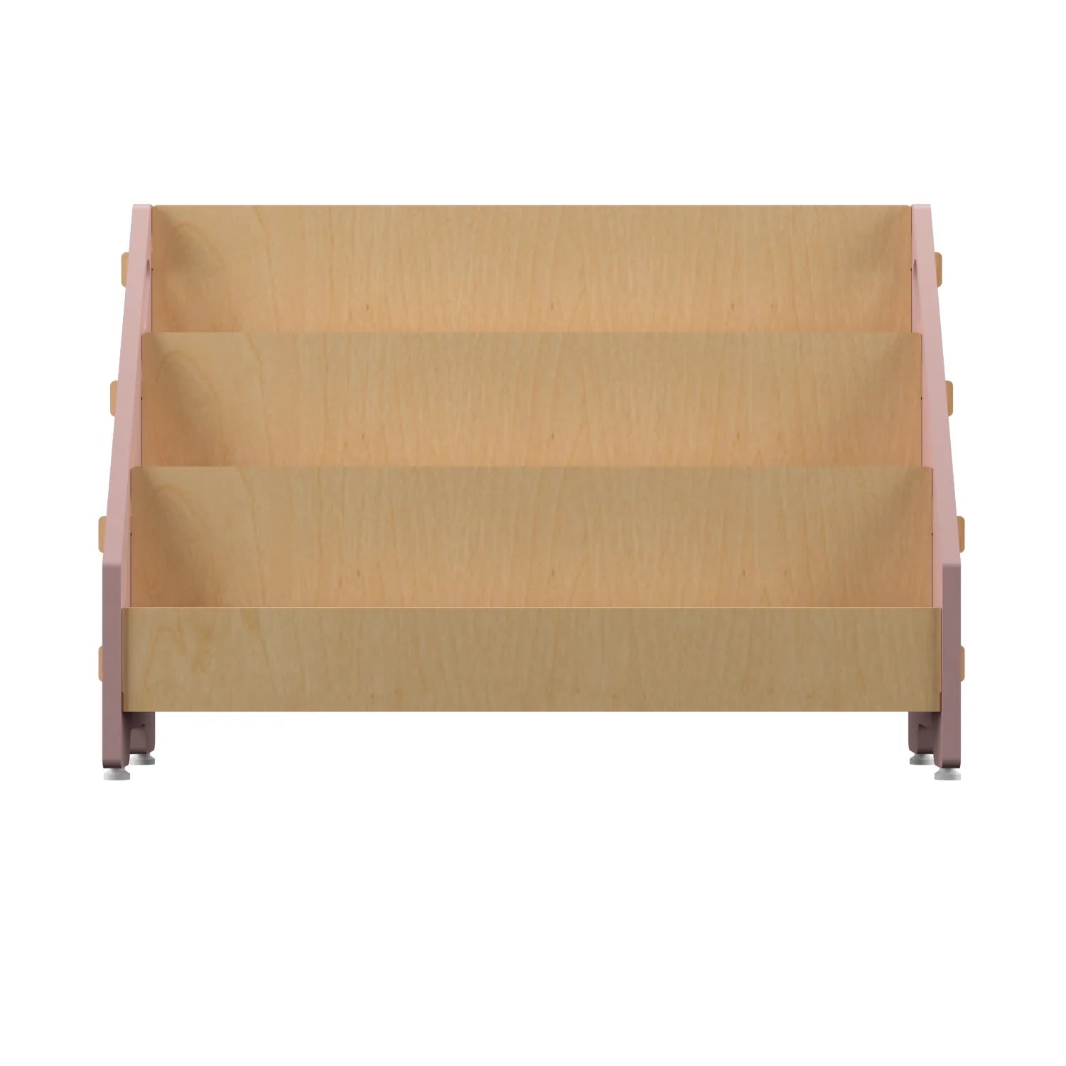 Buy Ochre Olive Wooden Book Rack - Pink - Front View - SkilloToys.com