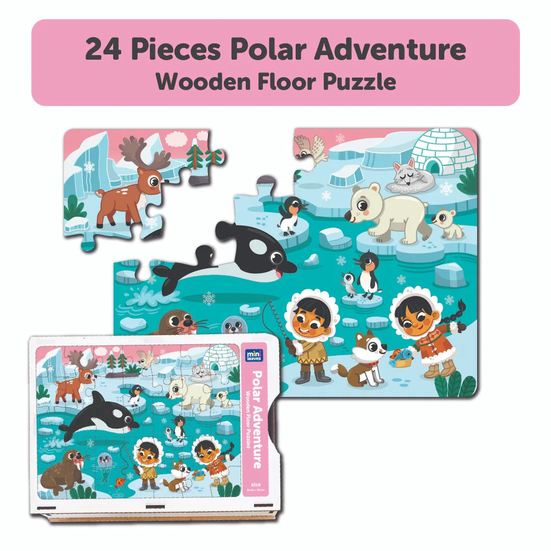 Buy Polar Adventure Wooden Floor Puzzle Set2 - SkilloToys.com