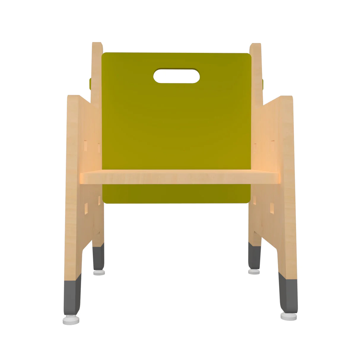 Buy Purple Mango Weaning Wooden Chair - Green - Front View - SkilloToys.com