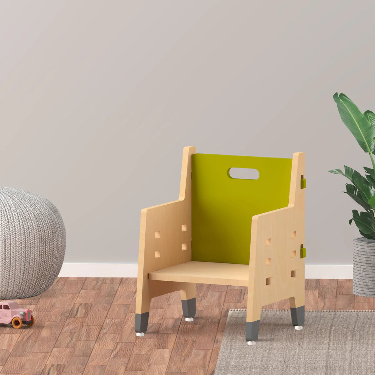 Buy Purple Mango Weaning Wooden Chair - Green - Learning Furniture - SkilloToys.com