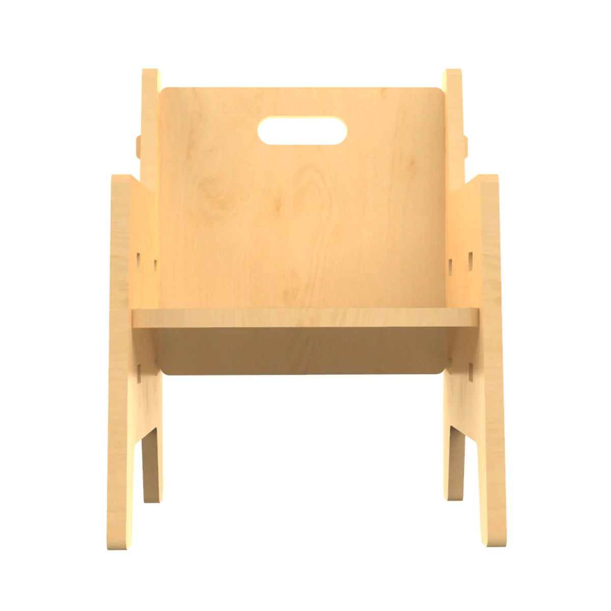 Buy Purple Mango Weaning Wooden Chair - Natural - Front View - SkilloToys.com