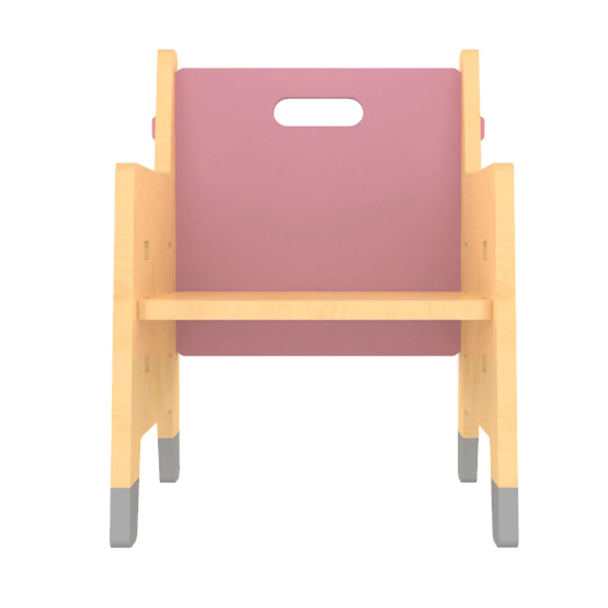 Buy Purple Mango Weaning Wooden Chair - Pink - Front View - SkilloToys.com