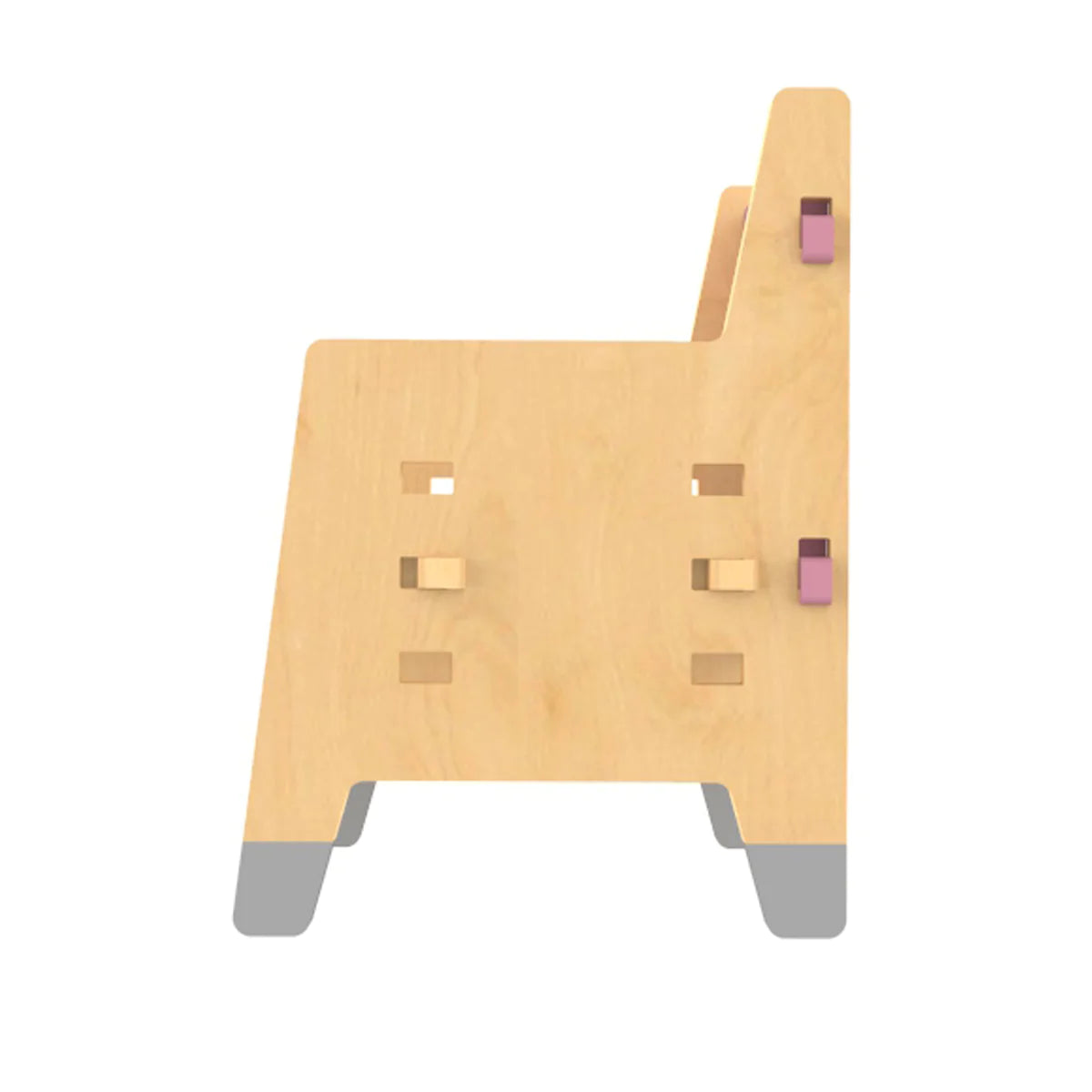 Buy Purple Mango Weaning Wooden Chair - Pink - Side View - SkilloToys.com