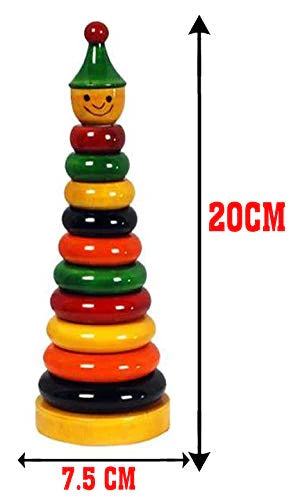 Buy Rainbow Stacking Wooden Ring Tower - SkilloToys.com