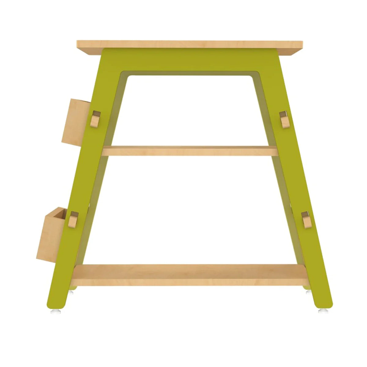 Buy Red Pear Wooden Bookshelf - Green - Front View - SkilloToys.com