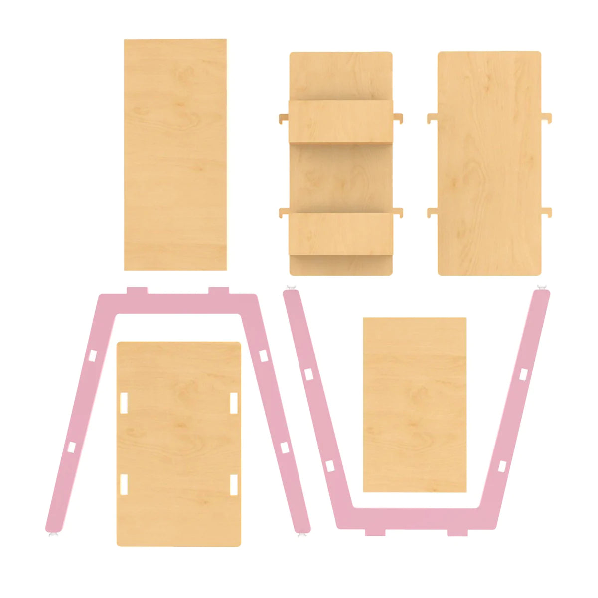 Buy Red Pear Wooden Bookshelf - Pink - Parts - SkilloToys.com