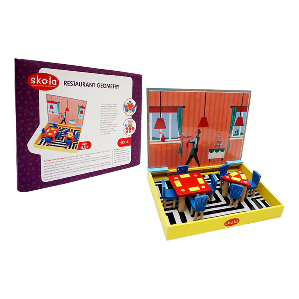 Buy Restaurant Geometry Wooden Toy - Content - SkilloToys.com