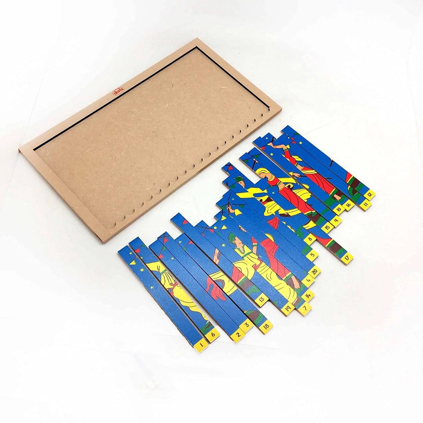Buy Sequencing Puzzle Dandiya Wooden Toy - Content - SkilloToys.com
