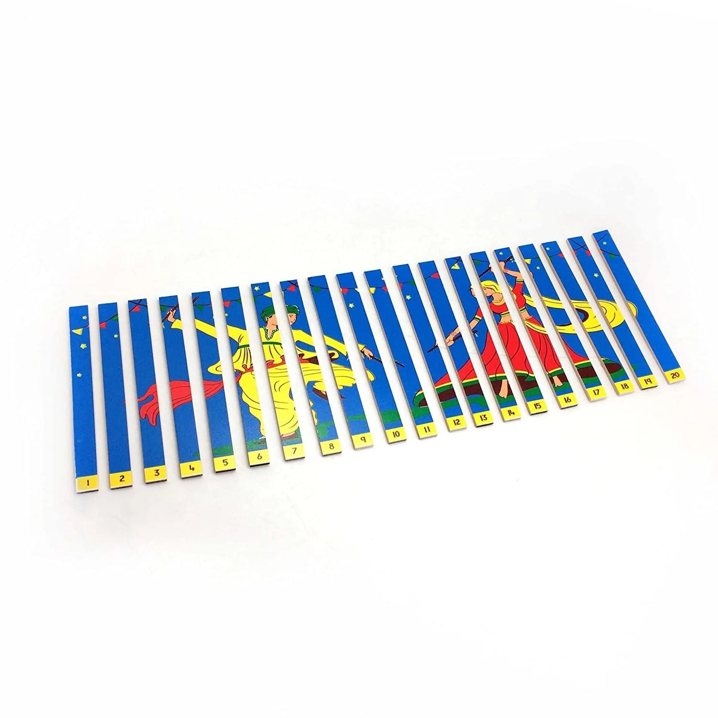 Buy Sequencing Puzzle Dandiya Wooden Toy - Numbers Learning - SkilloToys.com