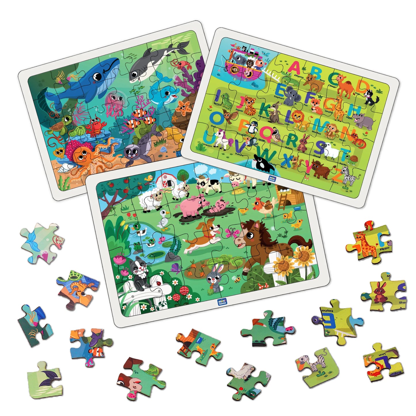 Buy Sets Of 3 Wooden Puzzle Set - SkilloToys.com